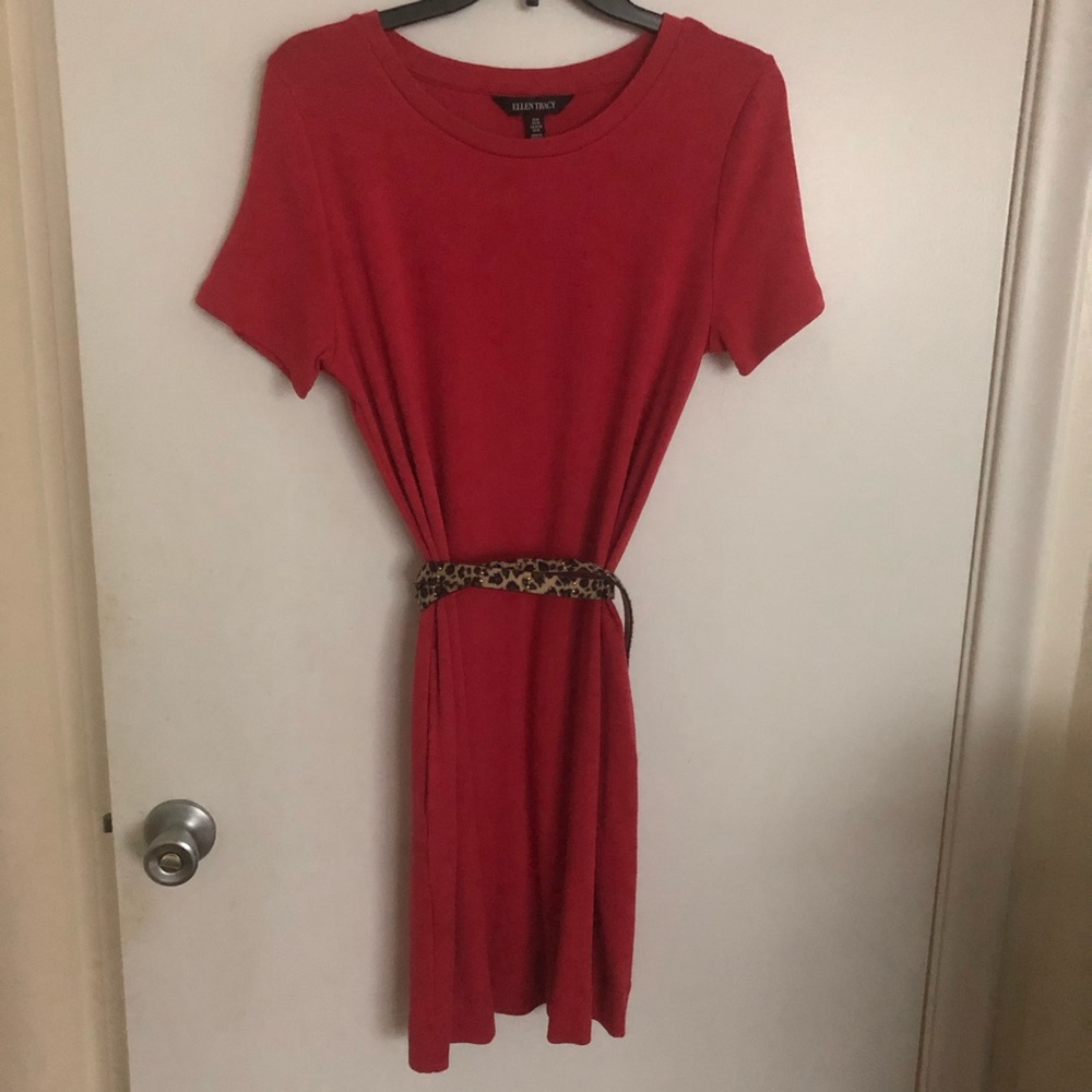 Ellen Tracy red a-line dress